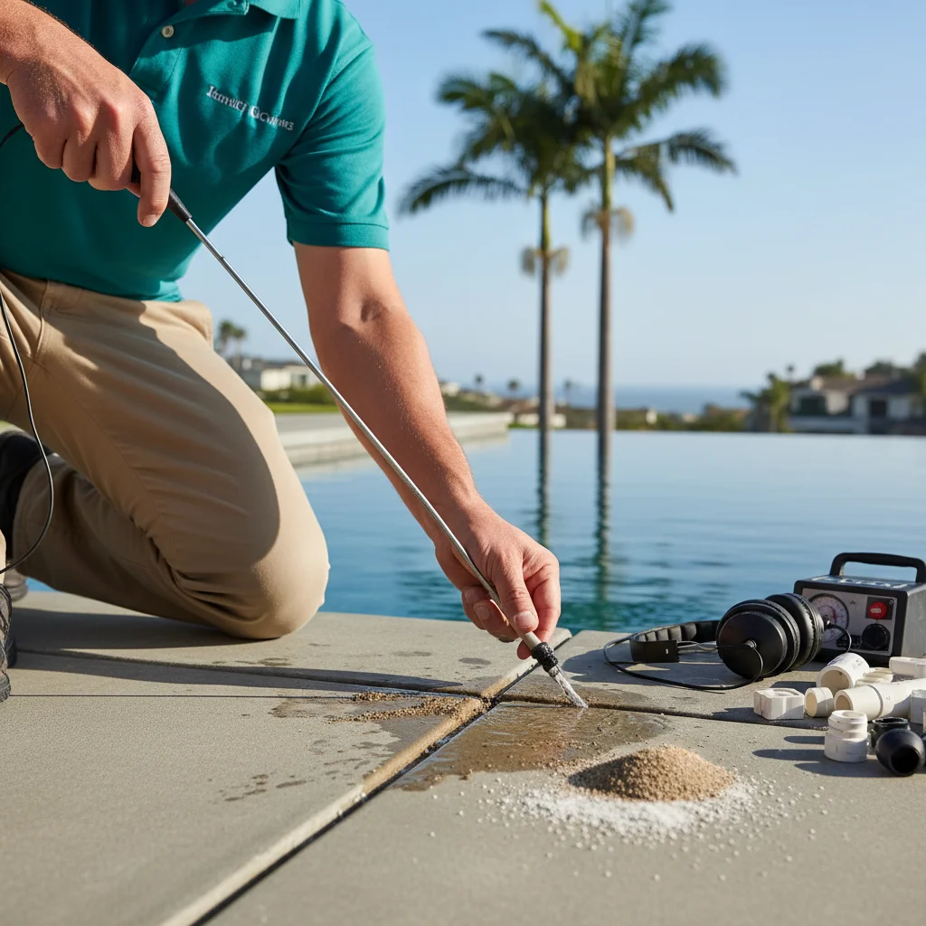 Pool leak detection in Coronado: salt air, sand, and slow leaks