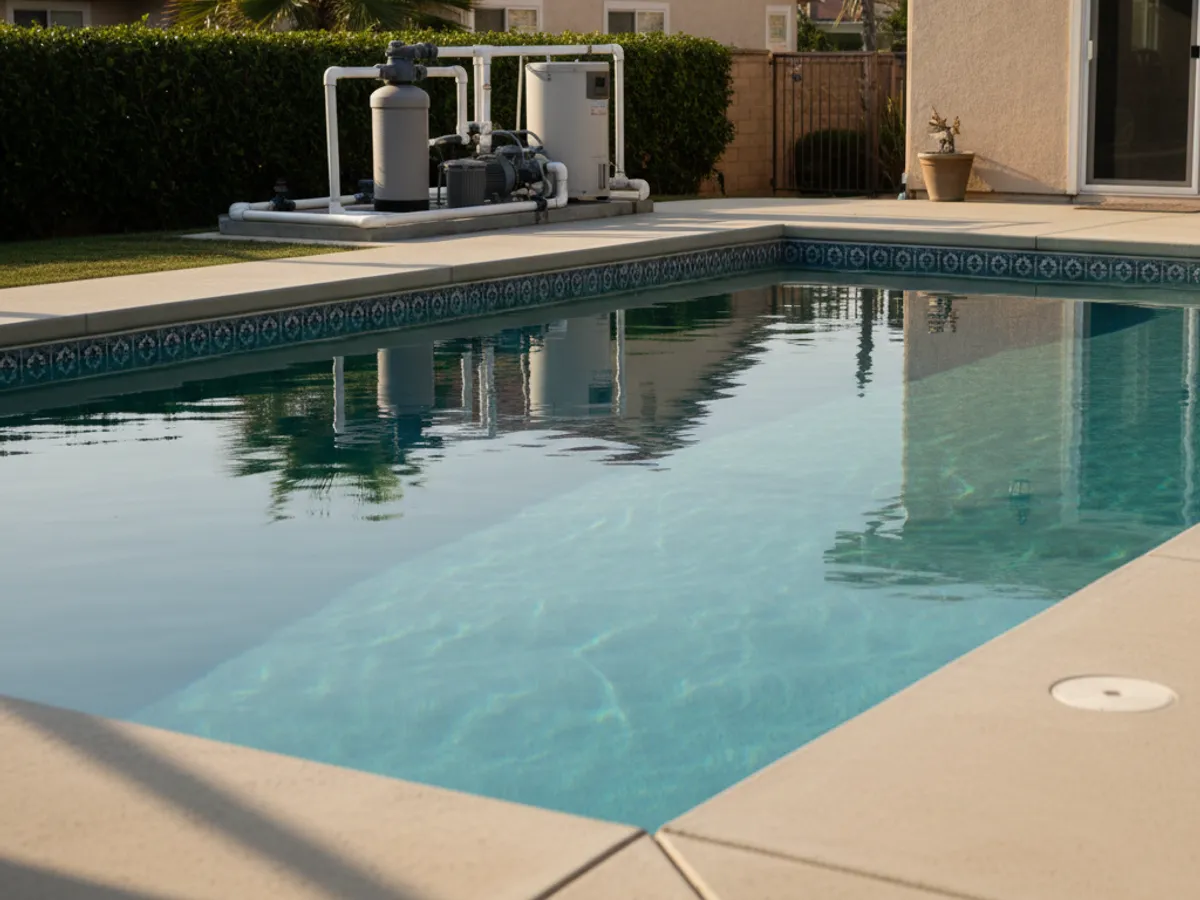 Green Pool Recovery detail work by a licensed pool technician in Lake San Marcos, CA
