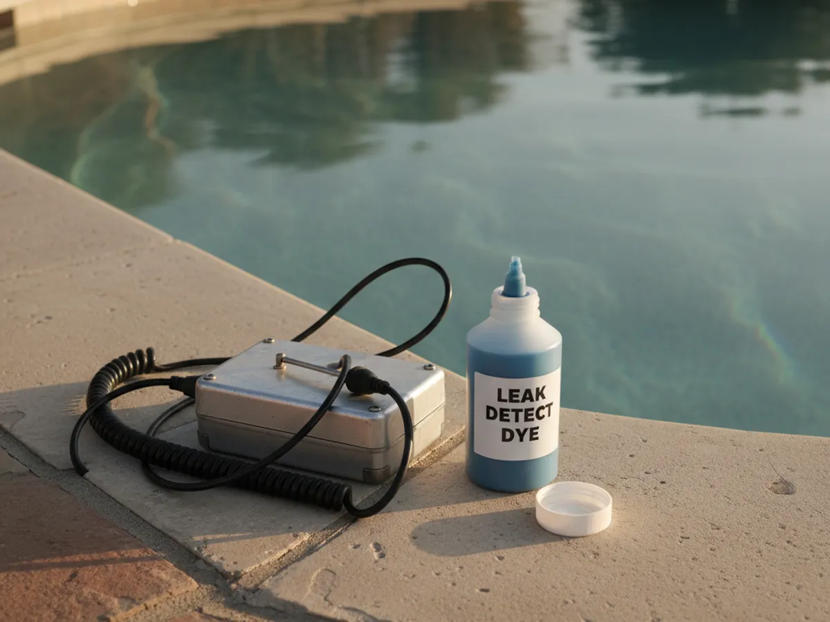 Leak Detection detail work by a licensed pool technician in Crest, CA