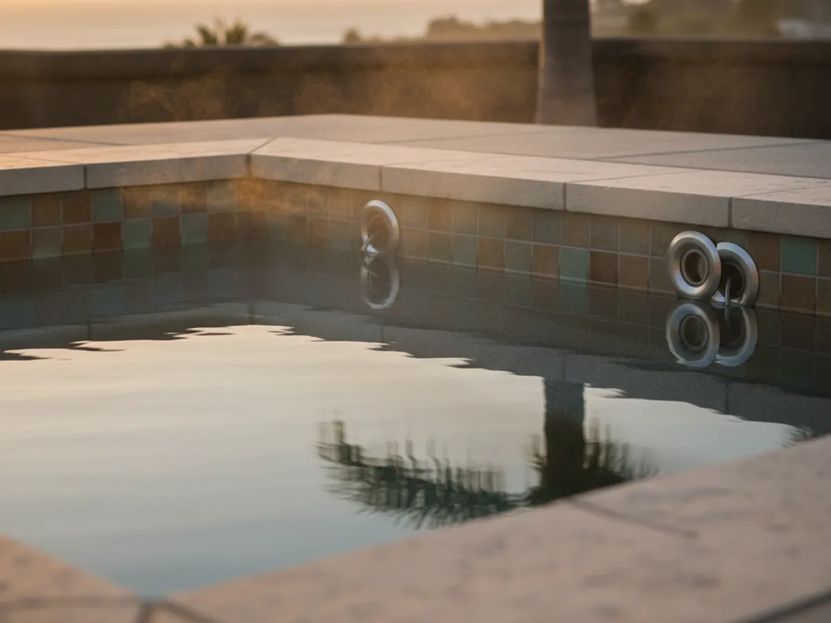 Spa & Hot Tub detail work by a licensed pool technician in Lake San Marcos, CA