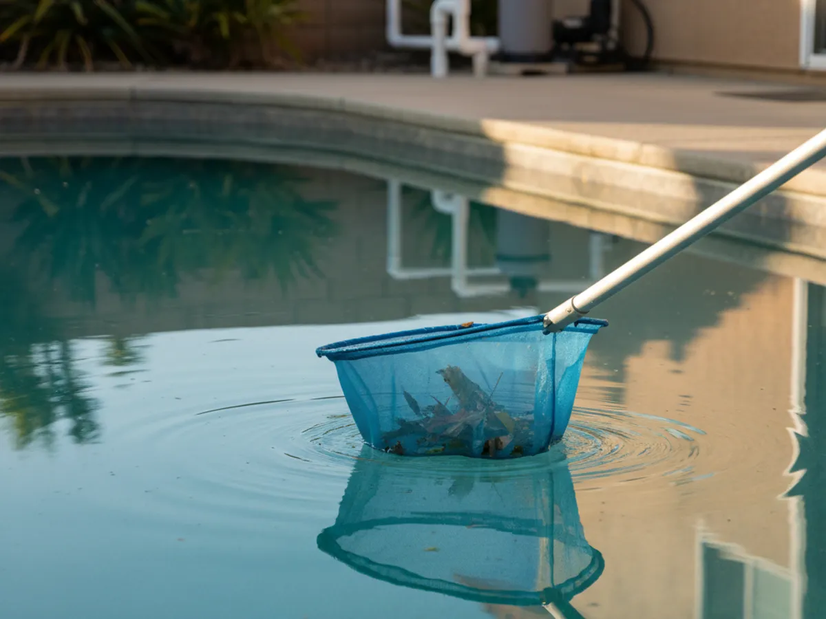 Weekly Cleaning detail work by a licensed pool technician in Boulevard, CA